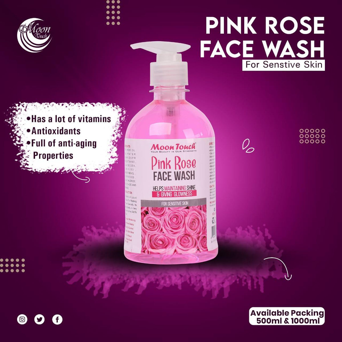 Pink Rose Face Wash